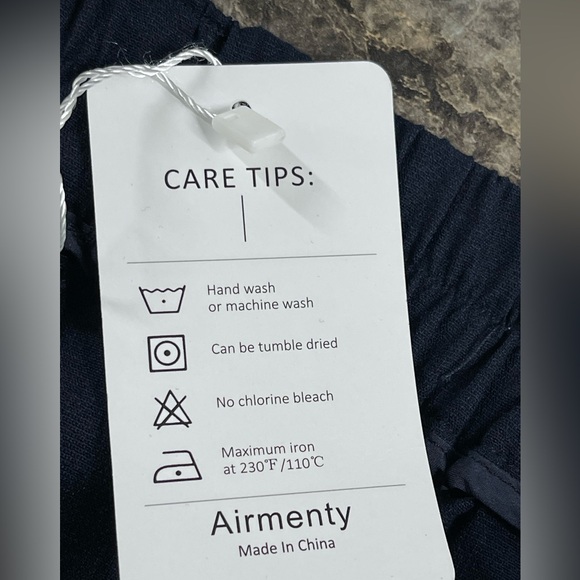 Airmenty women’s 2XL Navy Blue Trouser Pants Elastic Waist Drawstring - Picture 2 of 5